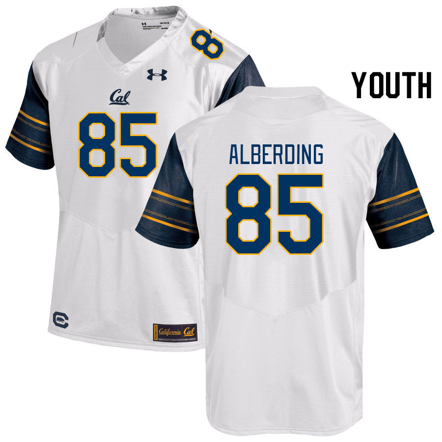 Youth #85 Asher Alberding California Golden Bears College Football Jerseys Stitched Sale-White